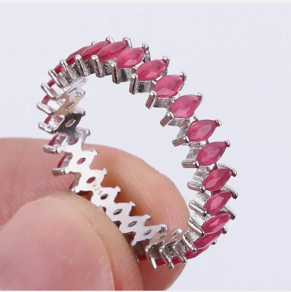 Sterling Ruby eternity band sz8.5 - Picture 4 of 4